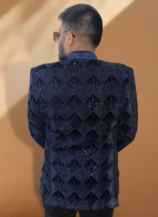 Coats & Blazers Sequins Velvet in Blue