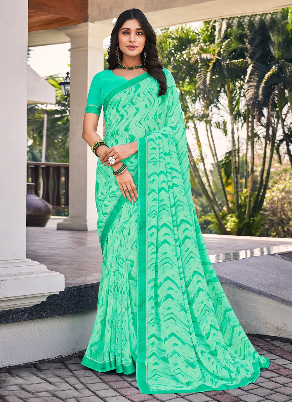 Ronisha Miles New Designer Ethnic Wear Chiffon Latest Saree Collection -  The Ethnic World