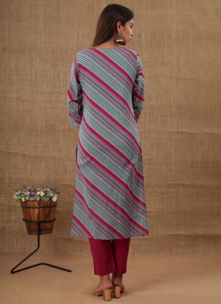 Cotton Embroidered Party Wear Kurti