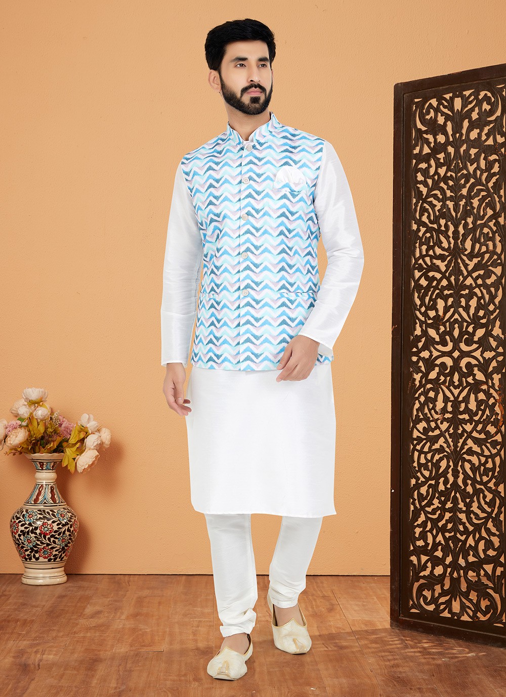 Cotton kurta with jacket hotsell