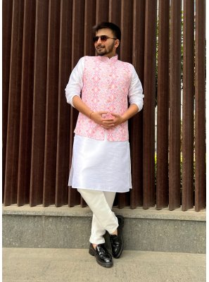 Cotton Pink Nehru Jackets