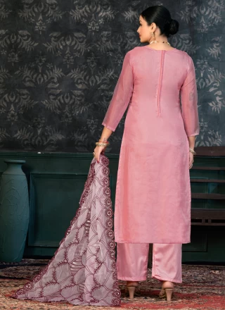 Cotton Pink Print Trendy Salwar Suit