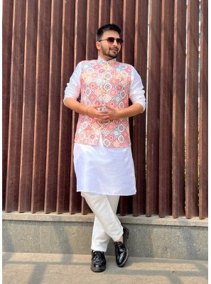 Cotton Printed Multi Colour Nehru Jackets