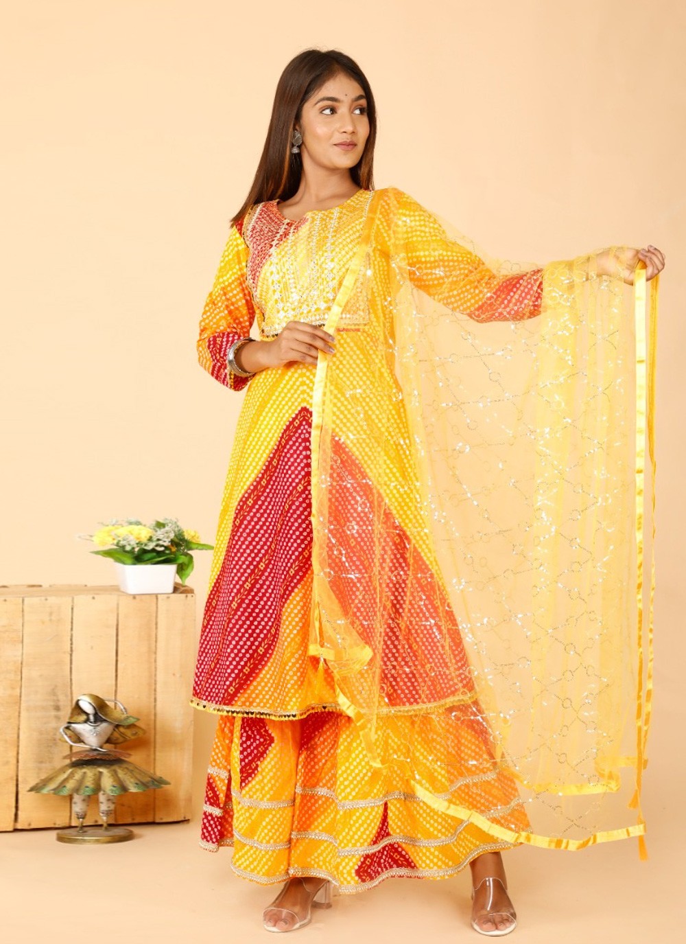Yellow Digital Print Salwar Kameez Suit with Designer Bottom and Dupatta in  USA, UK, Malaysia, South Africa, Dubai, Singapore