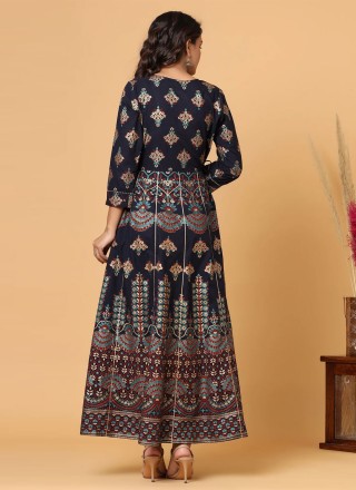 Cotton Printed Trendy Gown