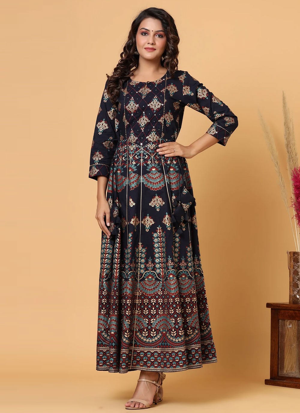 Cotton Printed Trendy Gown