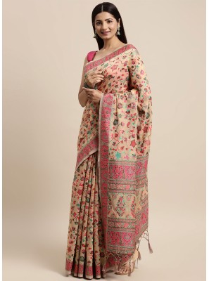 Cotton Silk Woven Classic Saree in Beige