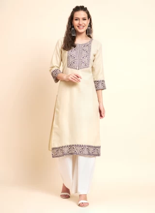 Cream colour kurtis on sale online