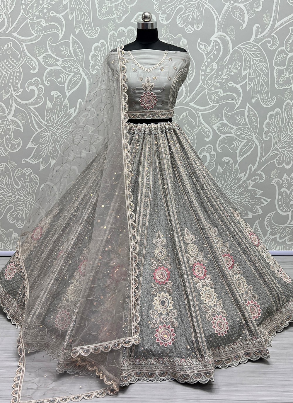 Baby Pink Net Designer Lehenga Choli | Designer lehenga choli, Party wear  lehenga, Net lehenga