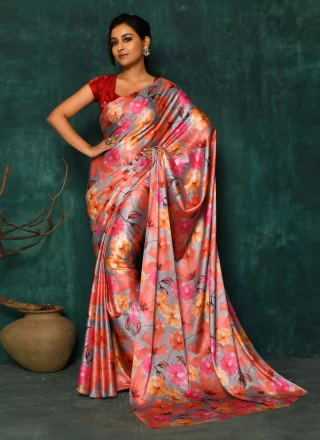 Digital Print Mehndi Classic Designer Saree