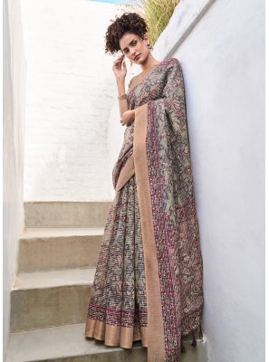 Digital Print Mehndi Classic Saree
