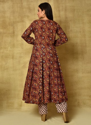 Digital Print Multi Colour Readymade Anarkali Salwar Suit 