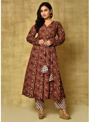 Digital Print Multi Colour Readymade Anarkali Salwar Suit 