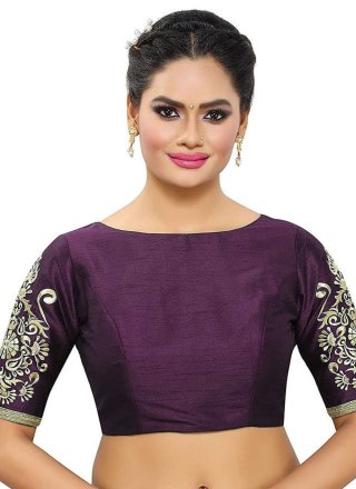 Dupion Silk Blouse with Embroidered Work