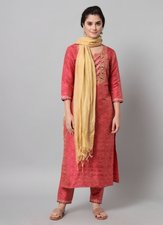 Dupion Silk Straight Suit