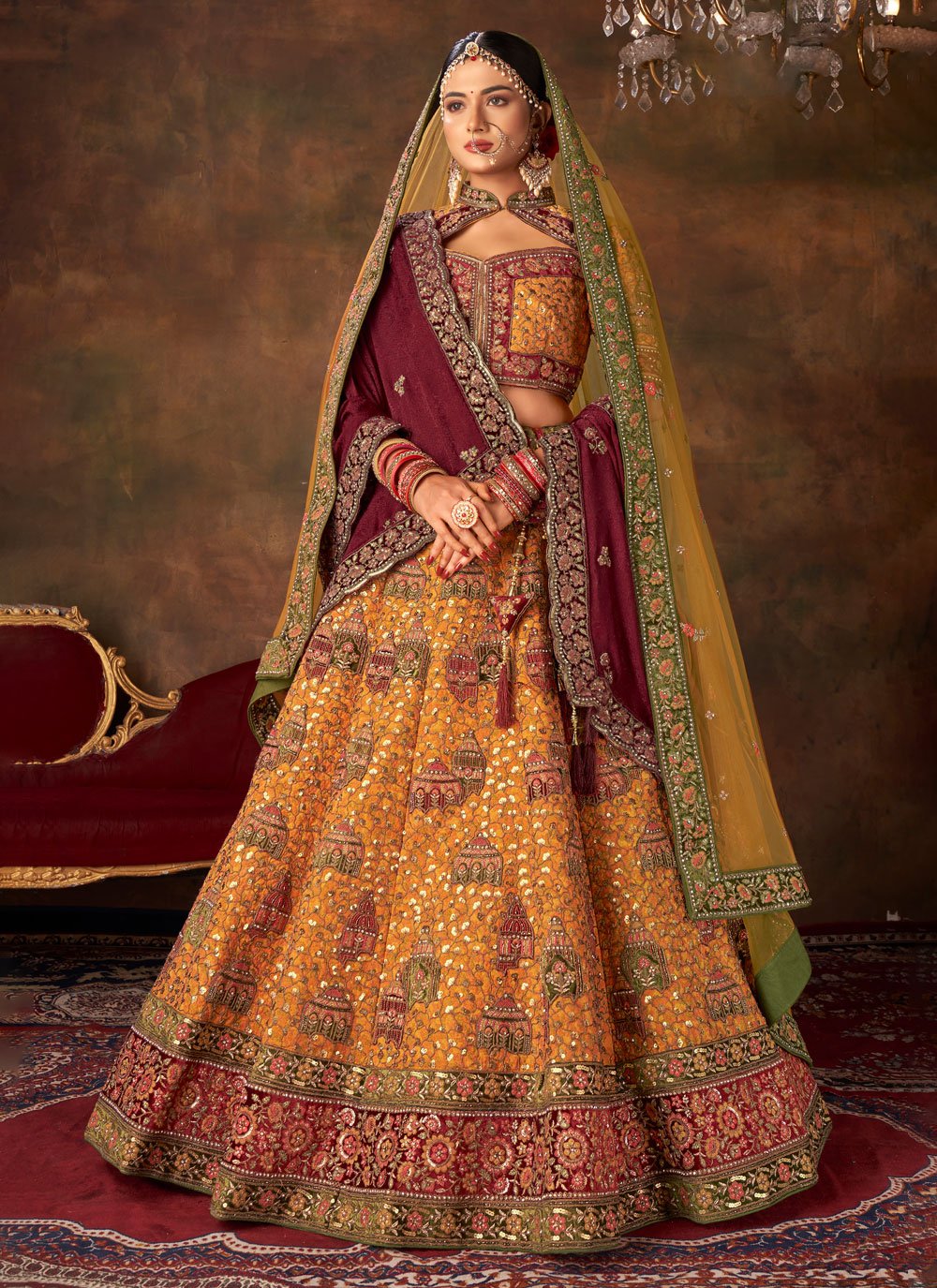 Yellow Lehenga for Reception - Designer Collection with Prices