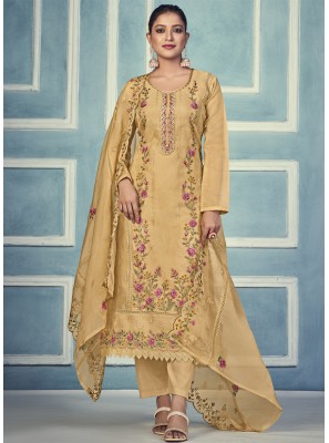 Embroidered Ceremonial Straight Salwar Suit