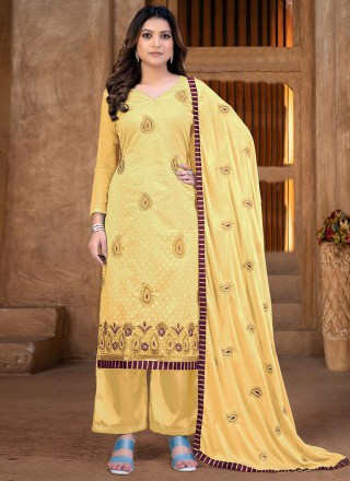 Straight plazo hot sale suit design