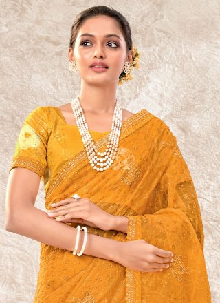 Embroidered Engagement Saree
