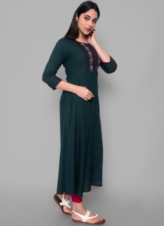 Embroidered Festival Floor Length Kurti