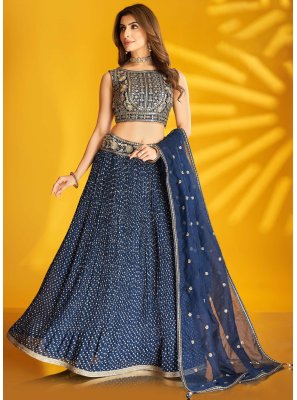 Embroidered Georgette Designer Lehenga Choli