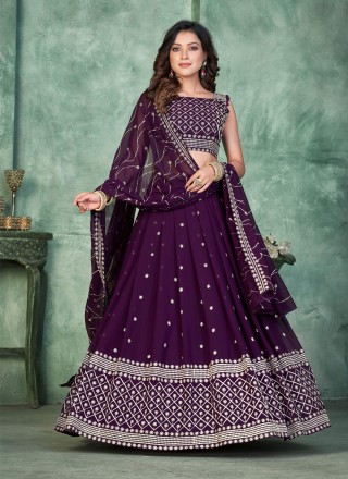 Black and Purple Sequence Embroidered Lehenga Choli - Indian Heavy Anarkali  Lehenga Gowns Sharara Sarees Pakistani Dresses in USA/UK/Canada/UAE -  IndiaBoulevard