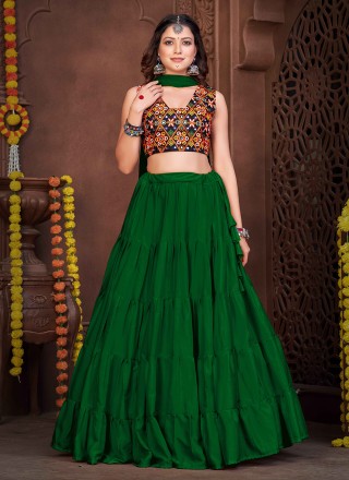 Sheen Green Lehenga Choli