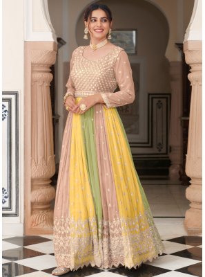 Embroidered Multi Colour Readymade Salwar Suit 