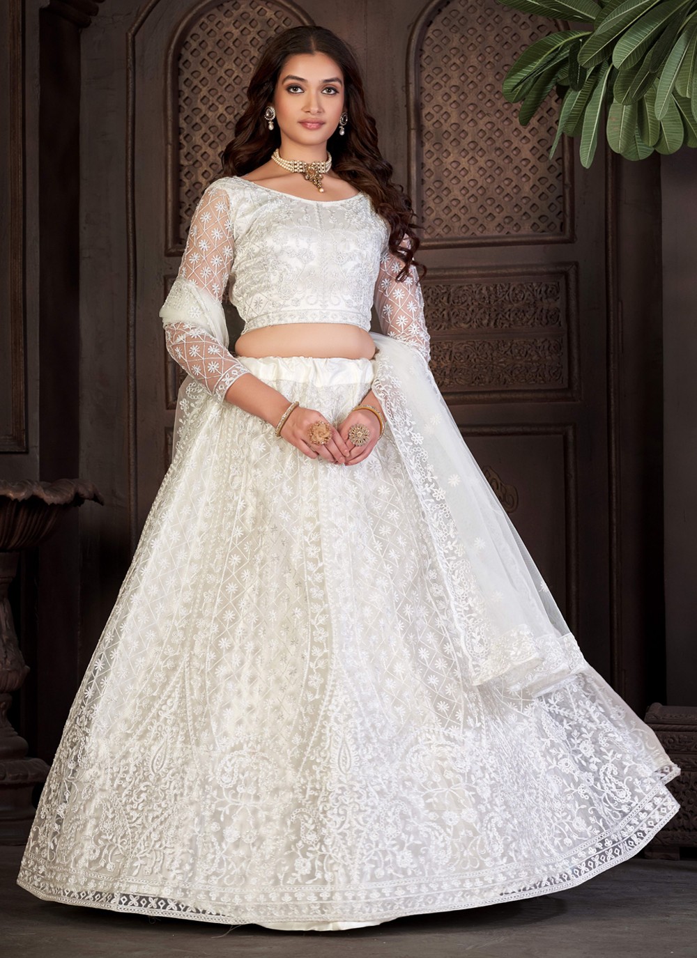 Embroidered Net Designer Lehenga Choli