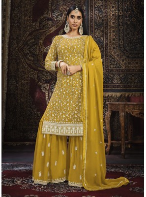 Embroidered Palazzo Salwar Suit