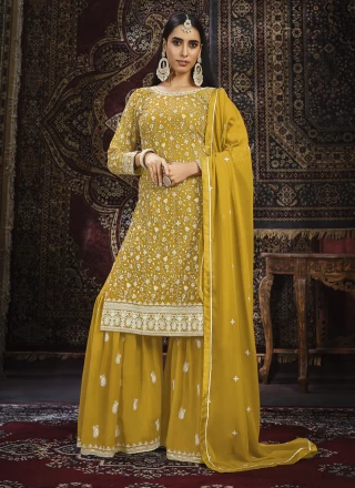 Embroidered Palazzo Salwar Suit
