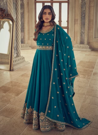 Embroidered Party Designer Gown