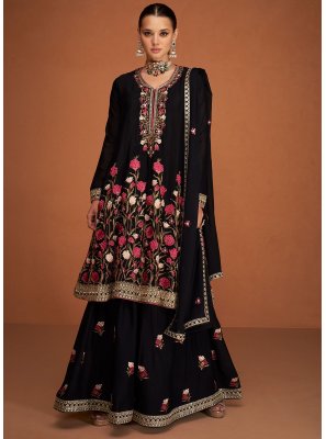 Embroidered Sangeet Palazzo Salwar Suit