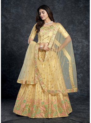 Embroidered Silk A Line Lehenga Choli