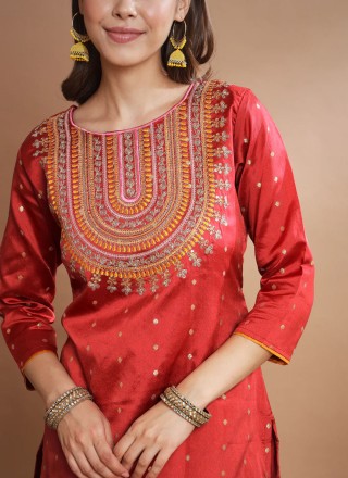 Embroidered Trendy Suit