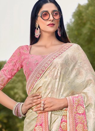 Embroidered Wedding Contemporary Saree