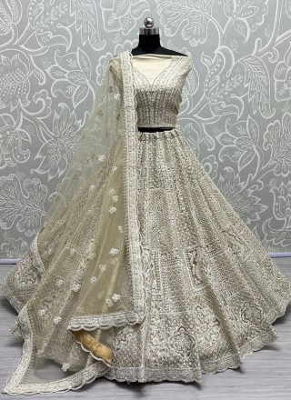 Silver Bridal Lehenga BL-097 – Nazranaa