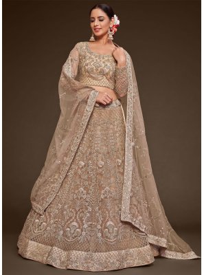 Embroidered Wedding Long Choli Lehenga