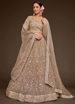 Embroidered Wedding Long Choli Lehenga