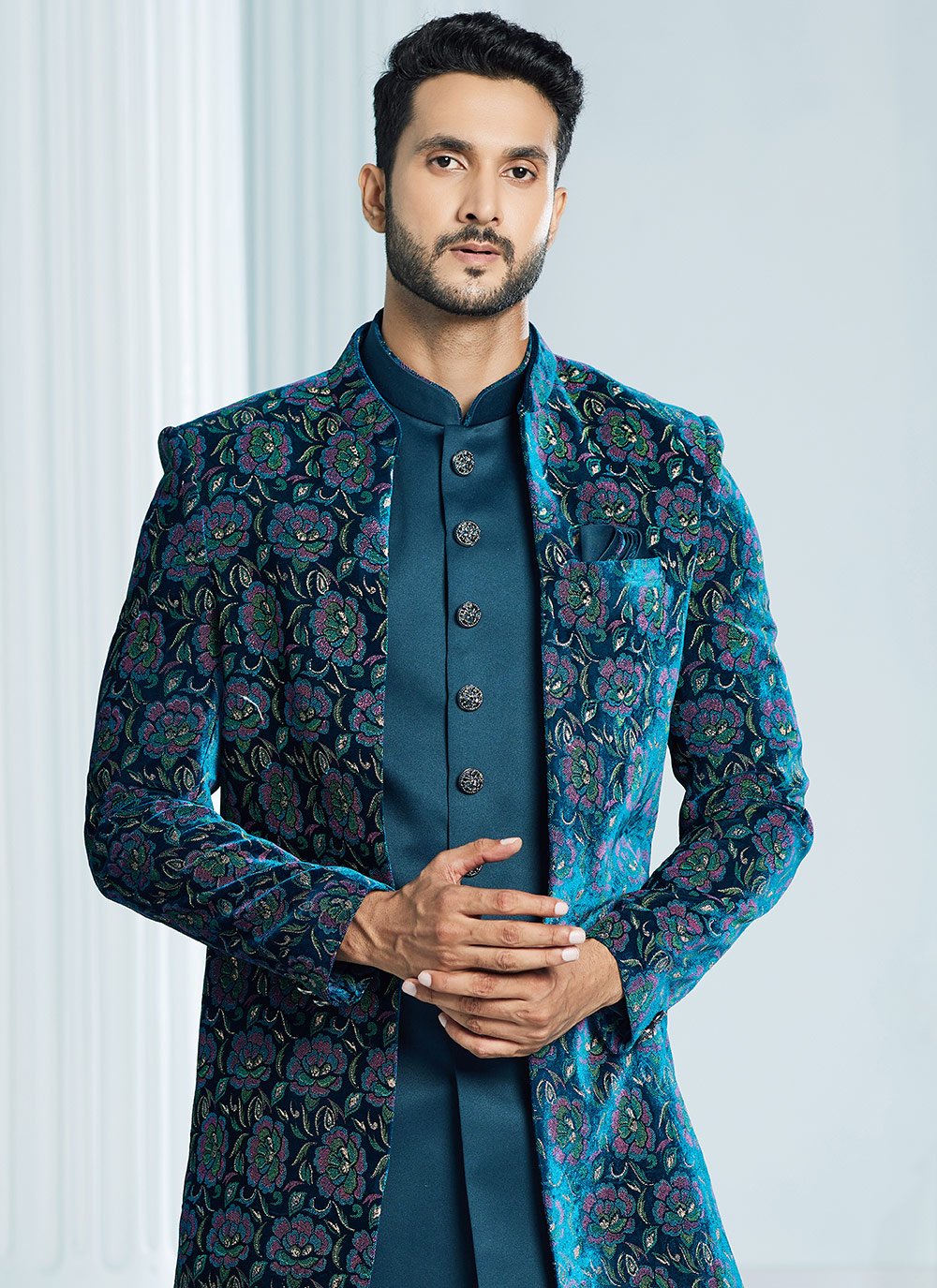 Velvet indo western sales dresses for male