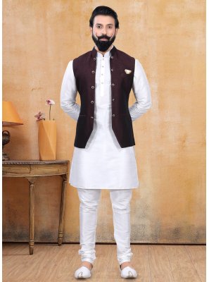 Fancy Fabric Maroon Nehru Jackets