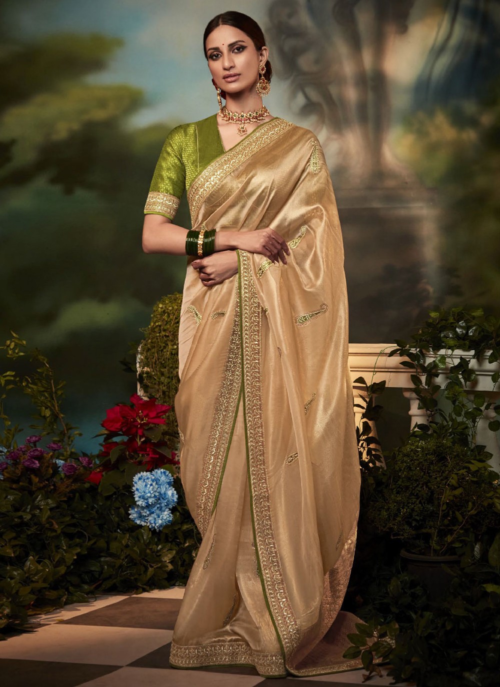 Saree for hot sale sangeet function