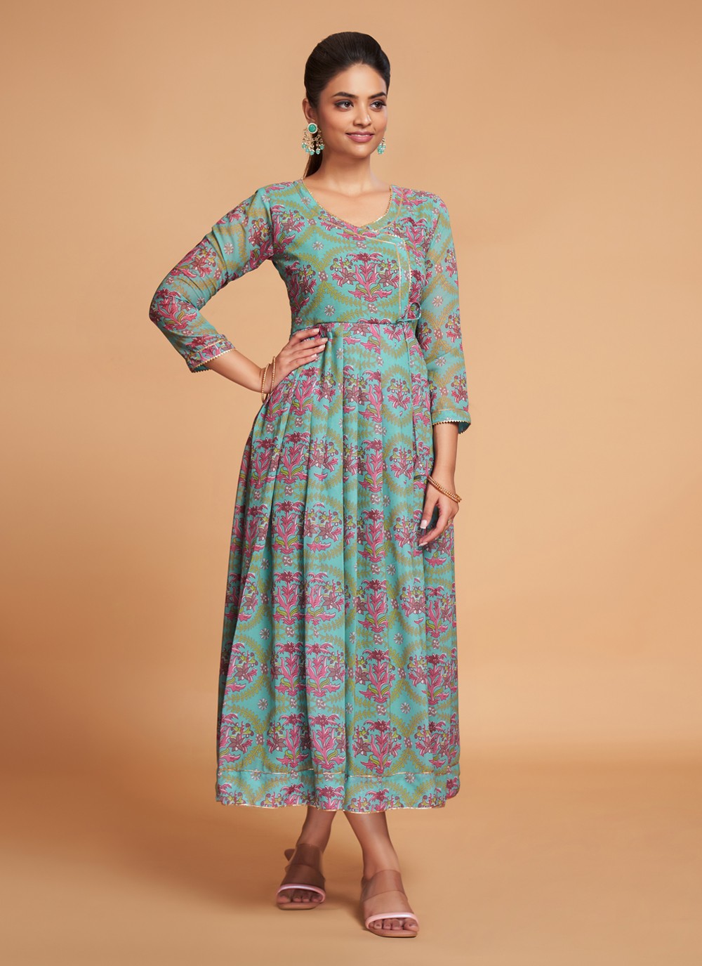 Georgette long outlet kurtis online