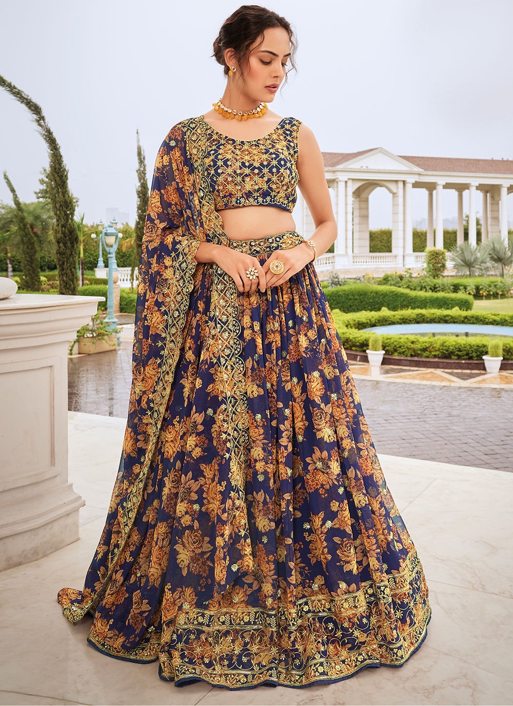 Multi Color Pure Viscose With Digital Printed Work Lehenga Choli |Function  Wear - Unstitched Regular | Lehenga choli, Designer lehenga choli, How to  wear