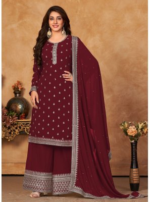 Faux Georgette Palazzo Salwar Kameez