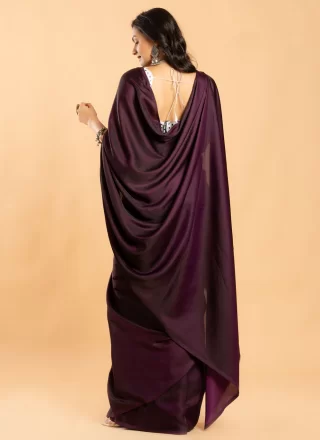 Flawless Purple Silk Casual Saree