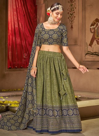 Lehengas Meena Bazaar | Colour Silk & Zari Lehenga Multi ~ Seeyouclothes