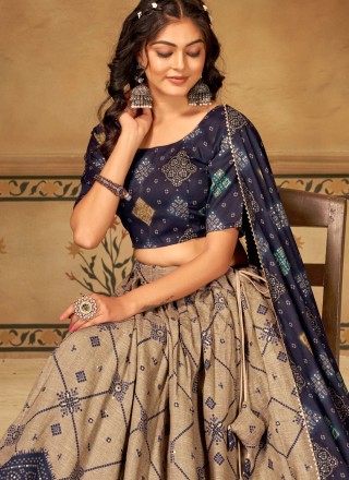 Foil Print Sangeet Trendy Lehenga Choli