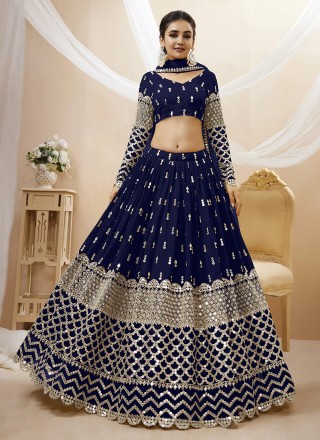 Silver Casual Wear Beautiful royal blue Lehenga choli at Rs 5660 in Jaipur