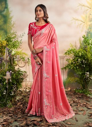 Peach South Silk Saree With Zari Weaving Work – Bahuji - Online Fashion &  Lifestyle Store